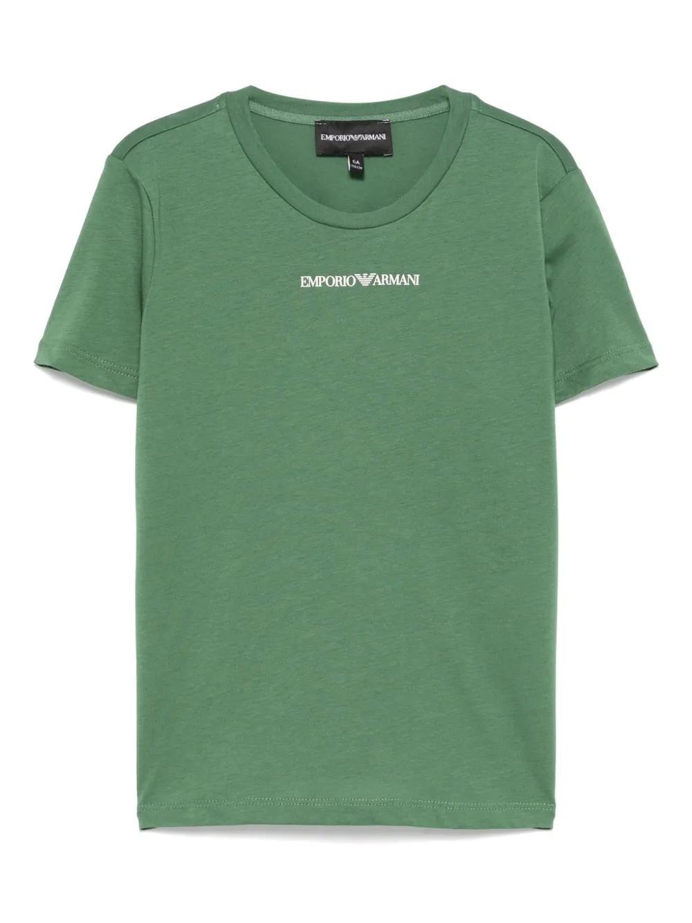 Emporio Armani Kids logo-print T-shirt - Green Product Image