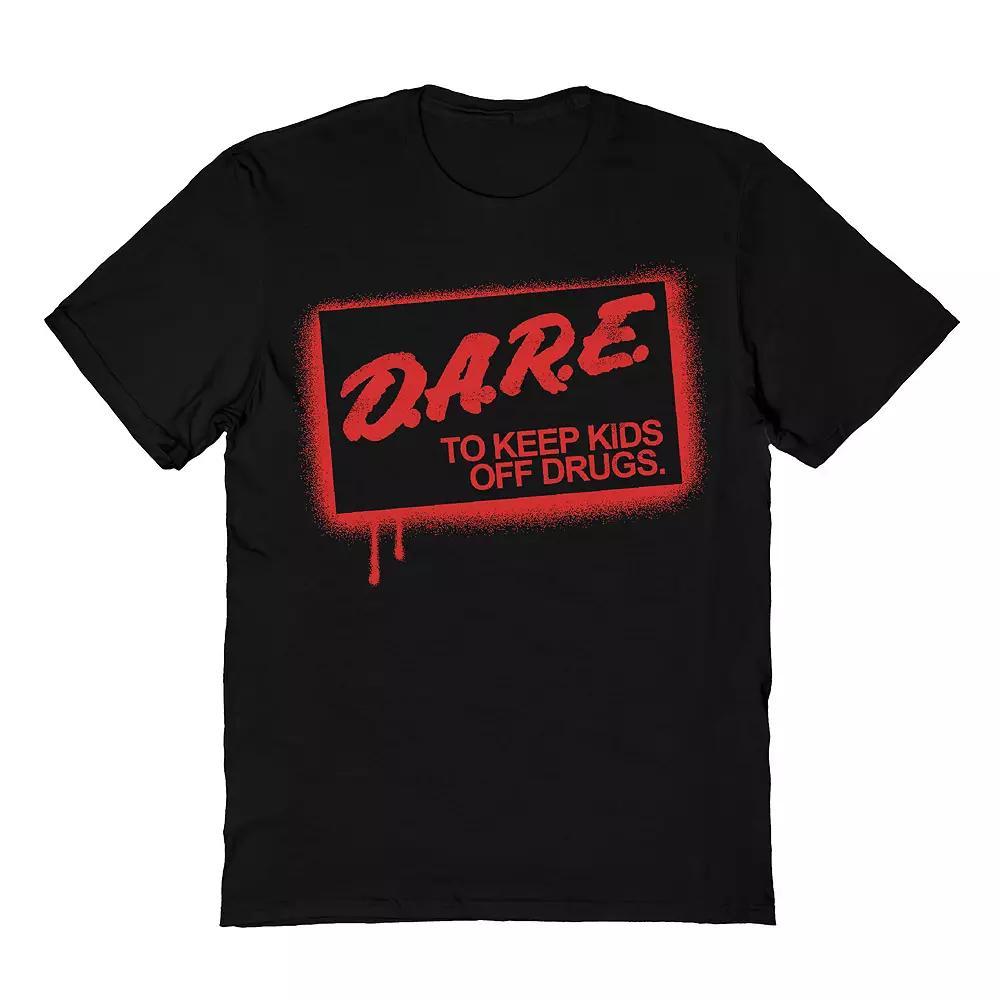 Men's DARE Stencil Jumbo Tee, Size: XL, Black Product Image