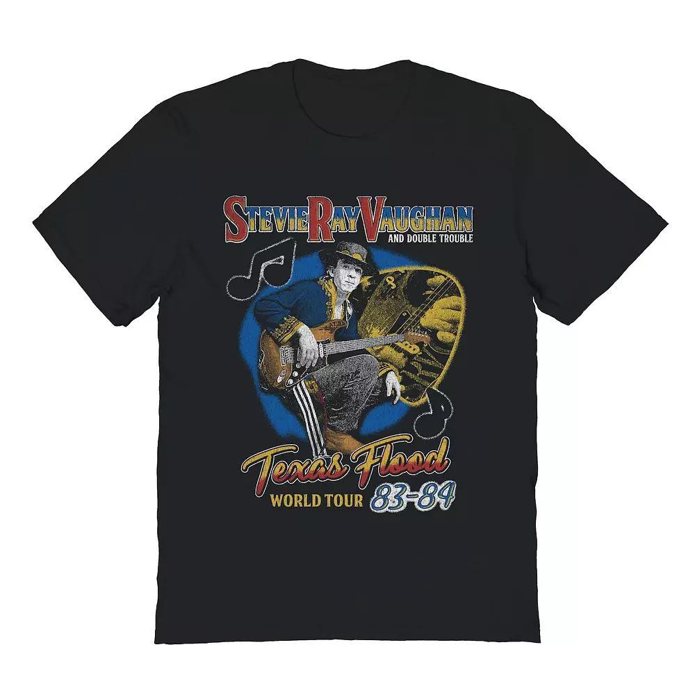 Men's Stevie Ray Vaughn Texas Flood 83 84 Graphic Tee, Size: Large, Black Product Image