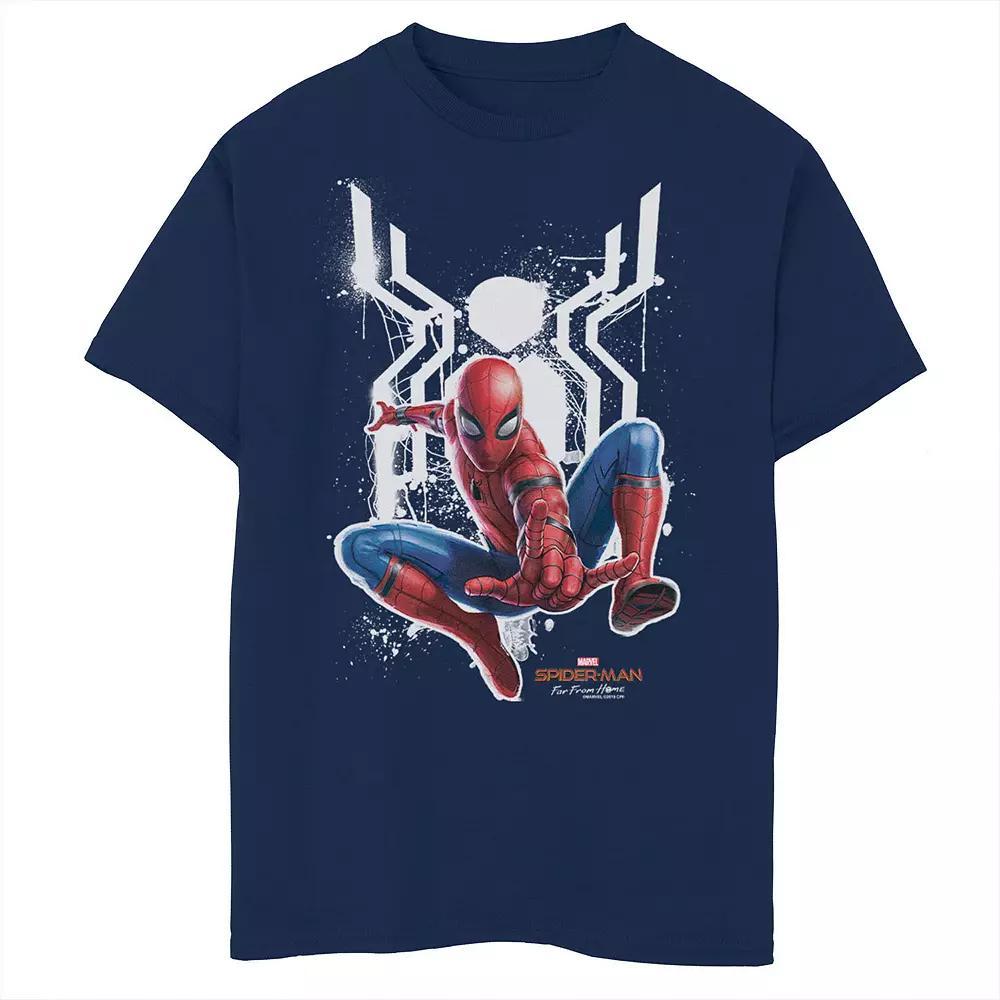Boys 8-20 Marvel Spider-Man Far From Home Painted Logo Swing Poster Graphic Tee, Boy's, Size: XS, Blue Product Image