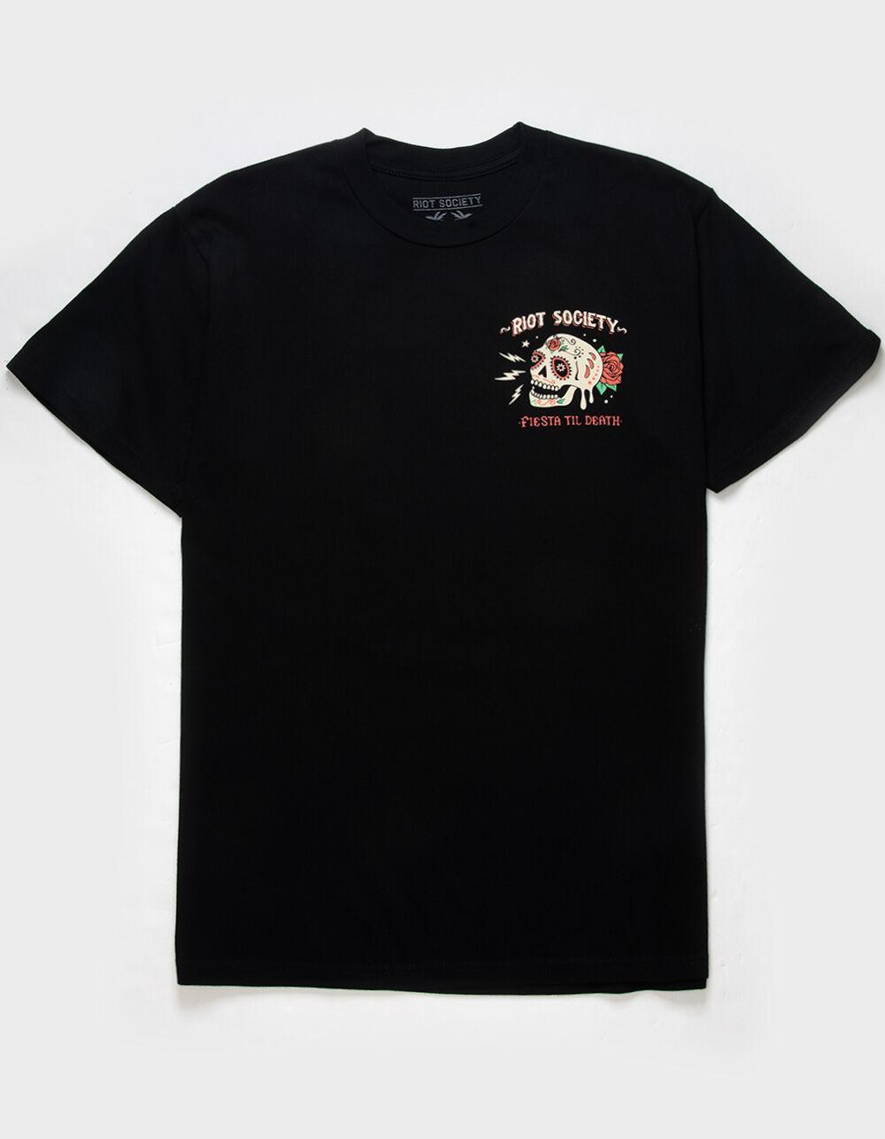 RIOT SOCIETY Fiesta Till Death Mens Tee - BLACK Product Image