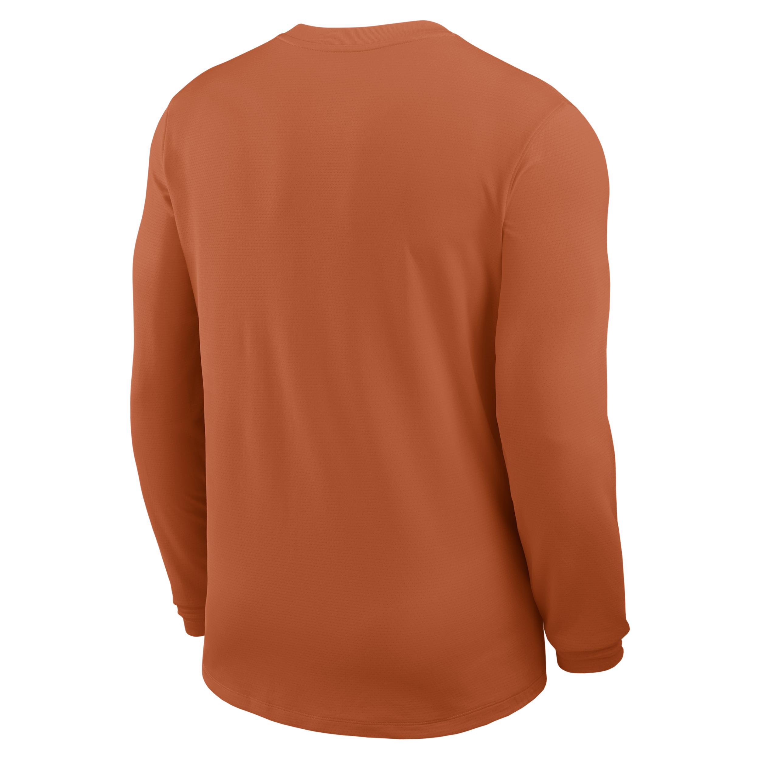 Texas Sideline Coach Nike Men's Dri-FIT College Long-Sleeve Top Product Image