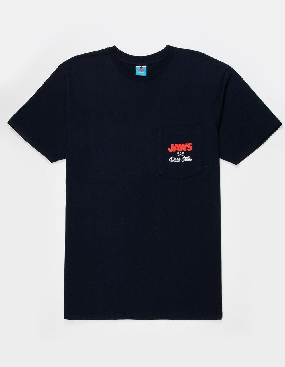 DARK SEAS x Jaws Mouth Full Mens Pocket Tee - NAVY Product Image