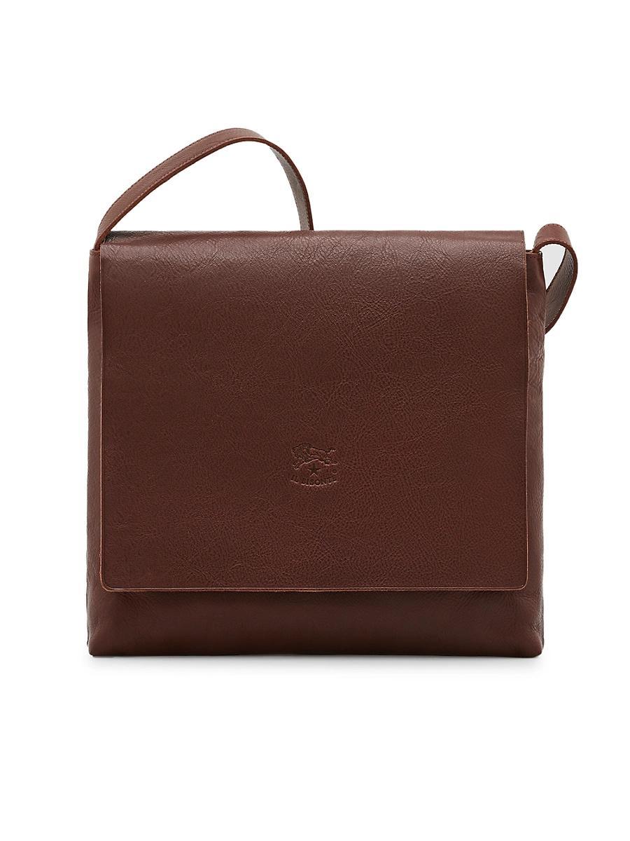 Unisex Leather Messenger Bag Product Image
