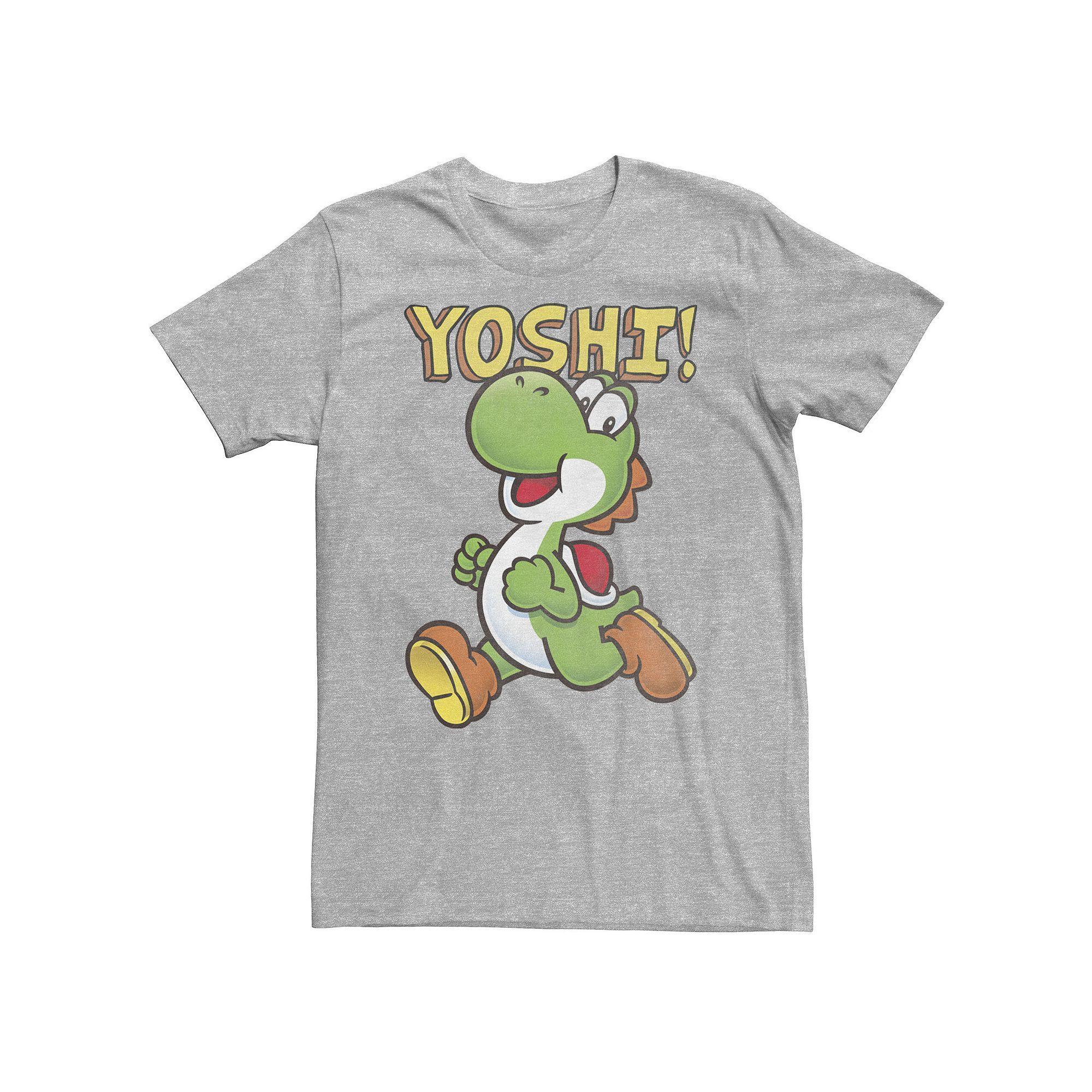 Big & Tall Nintendo Super Mario Yoshi Intro Jump Tee, Men's, Size: Large Tall, Athletic Grey Product Image