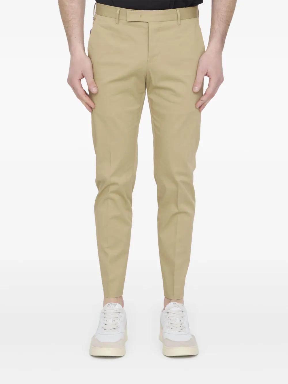 PT TORINO Cotton Trousers In Beige Product Image