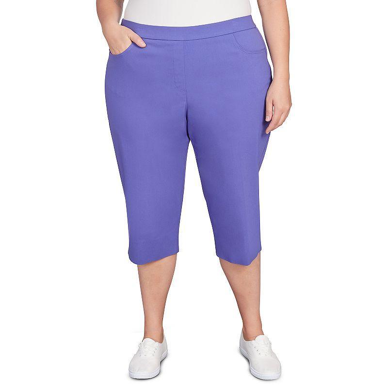 Plus Alfred Dunner Allure Capri Pants, Women's, Size: 18 W, Pure White Product Image