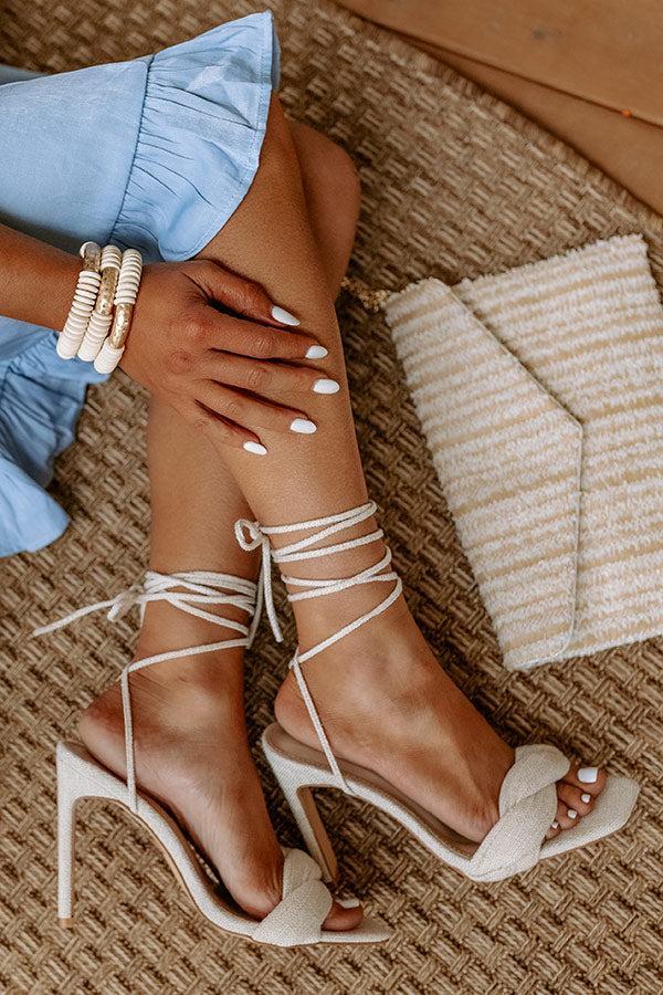 The Lindsay Tweed Lace Up Heel Product Image