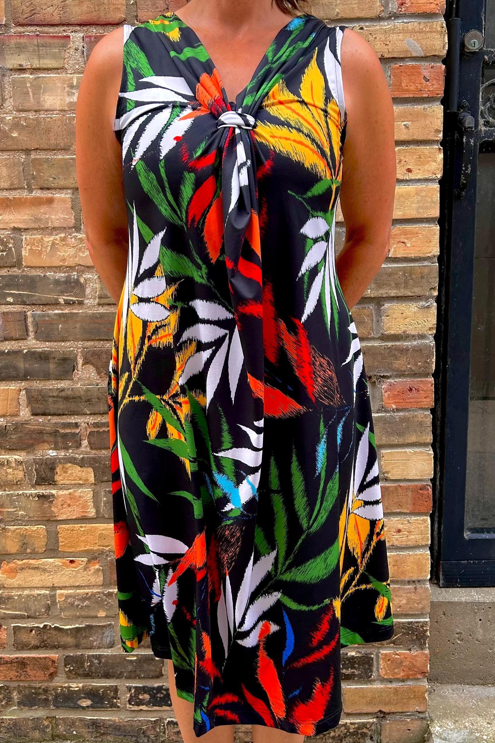 Sleeveless Dress w/ Knot Product Image