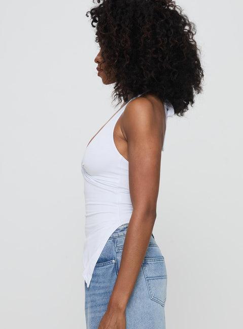Chilli Halter Top White Product Image