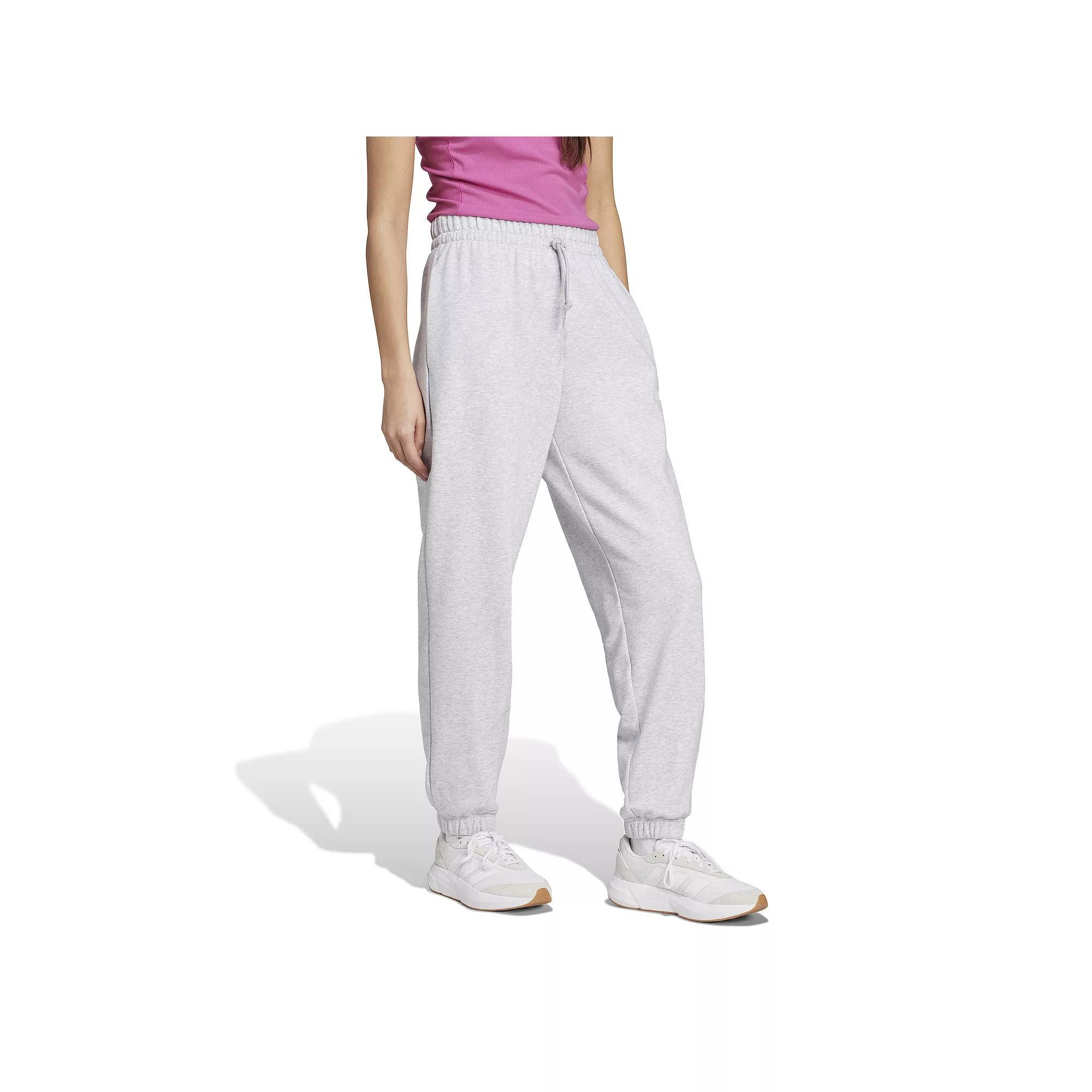 Women's adidas Essentials Linear French Terry Sportswear Pants, Size: XS, Light Grey Grey Product Image