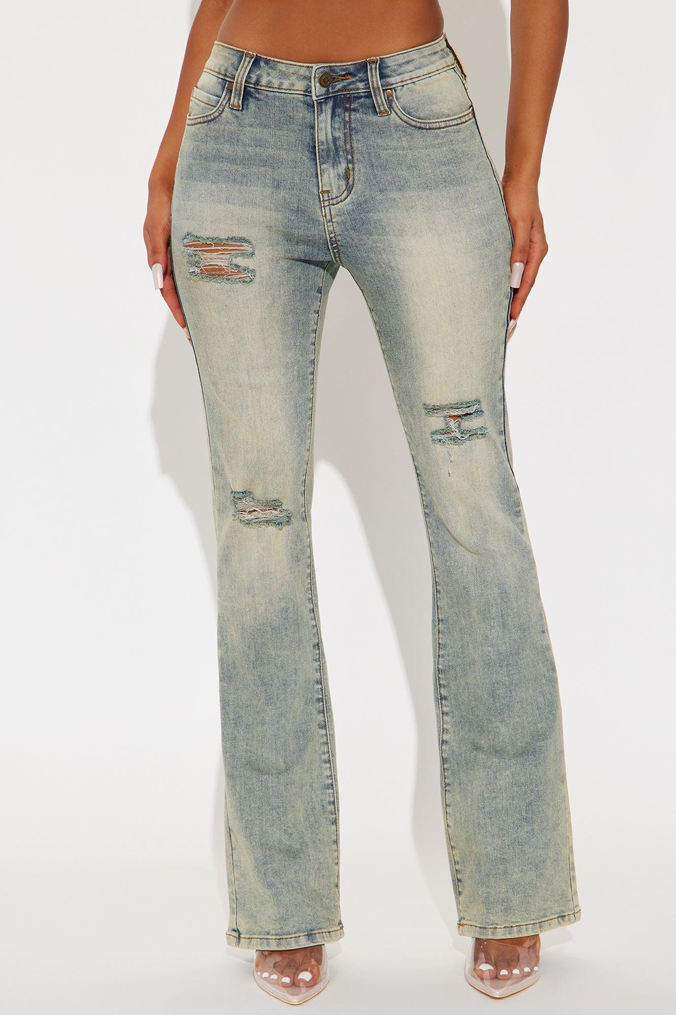 Bridget Distressed Bootcut Jeans - Vintage Wash Product Image