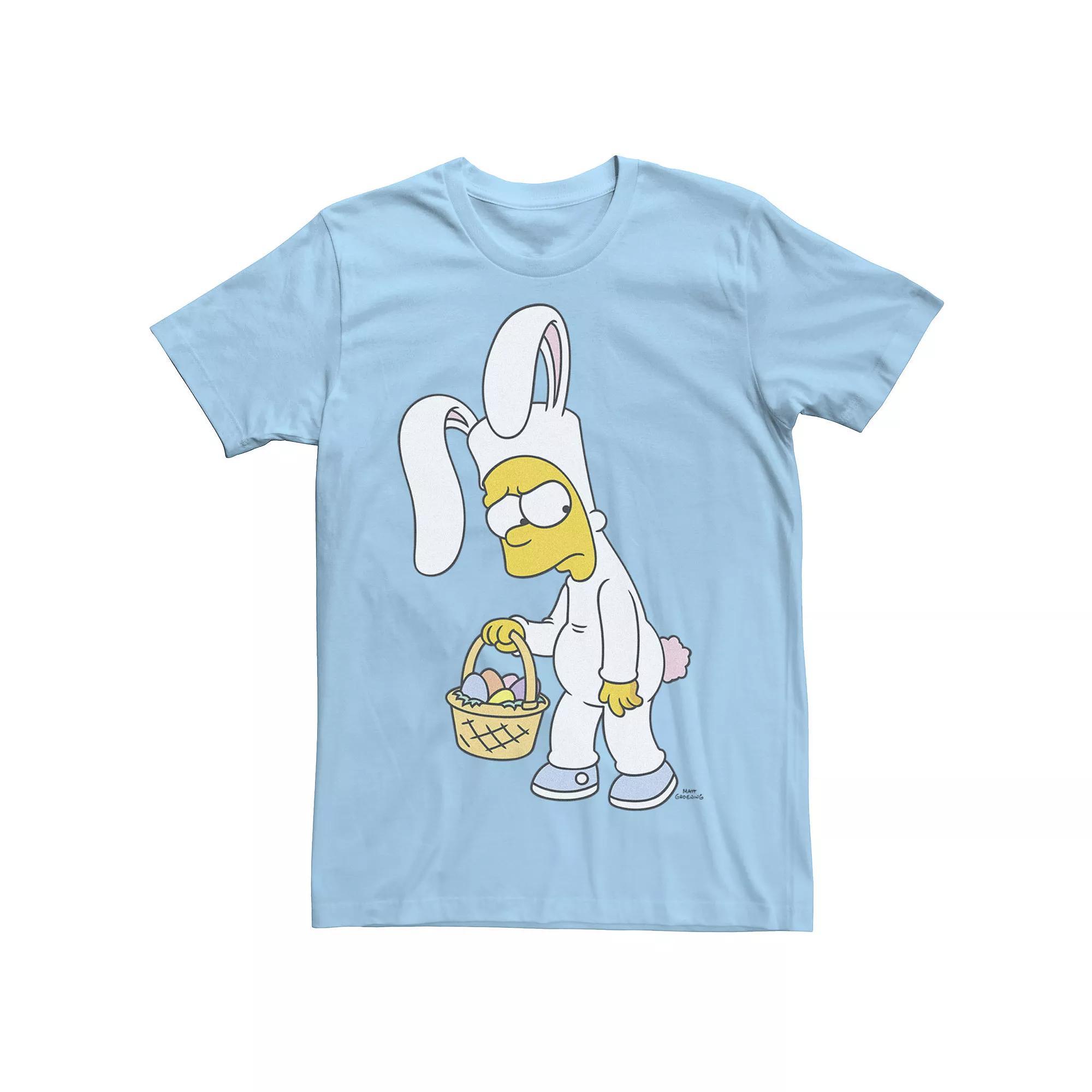 Men's The Simpsons Bunny Bart Easter Tee, Size: XXL, Light Blue Product Image