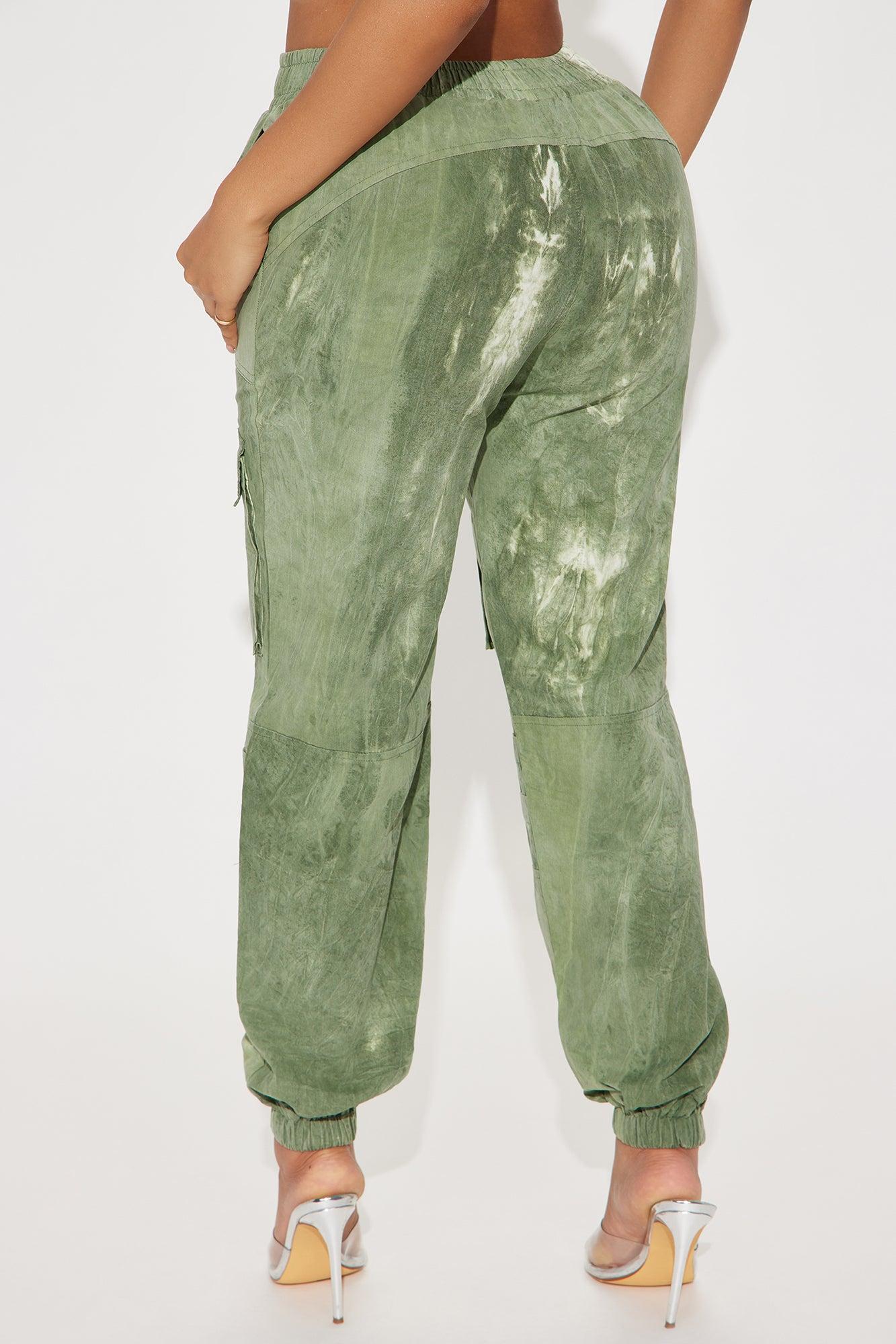 Later Tonight Printed Cargo Jogger - Sage Product Image