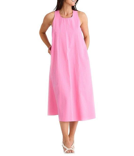 Brave + True Newport Sleeveless Cross Over Back Scoop Neck Midi Dress Product Image
