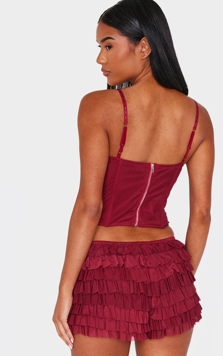 Burgundy Lace Cami Top Product Image