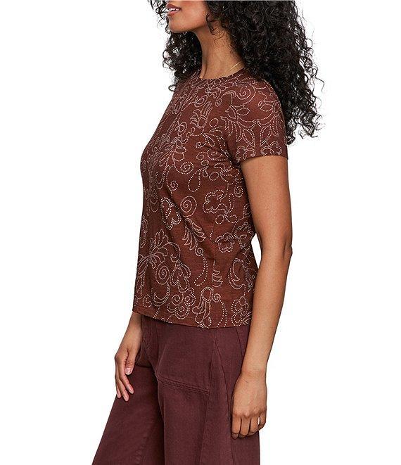 Sanctuary The Perfect Tee Aura Crew Neck Short Sleeve Top Product Image
