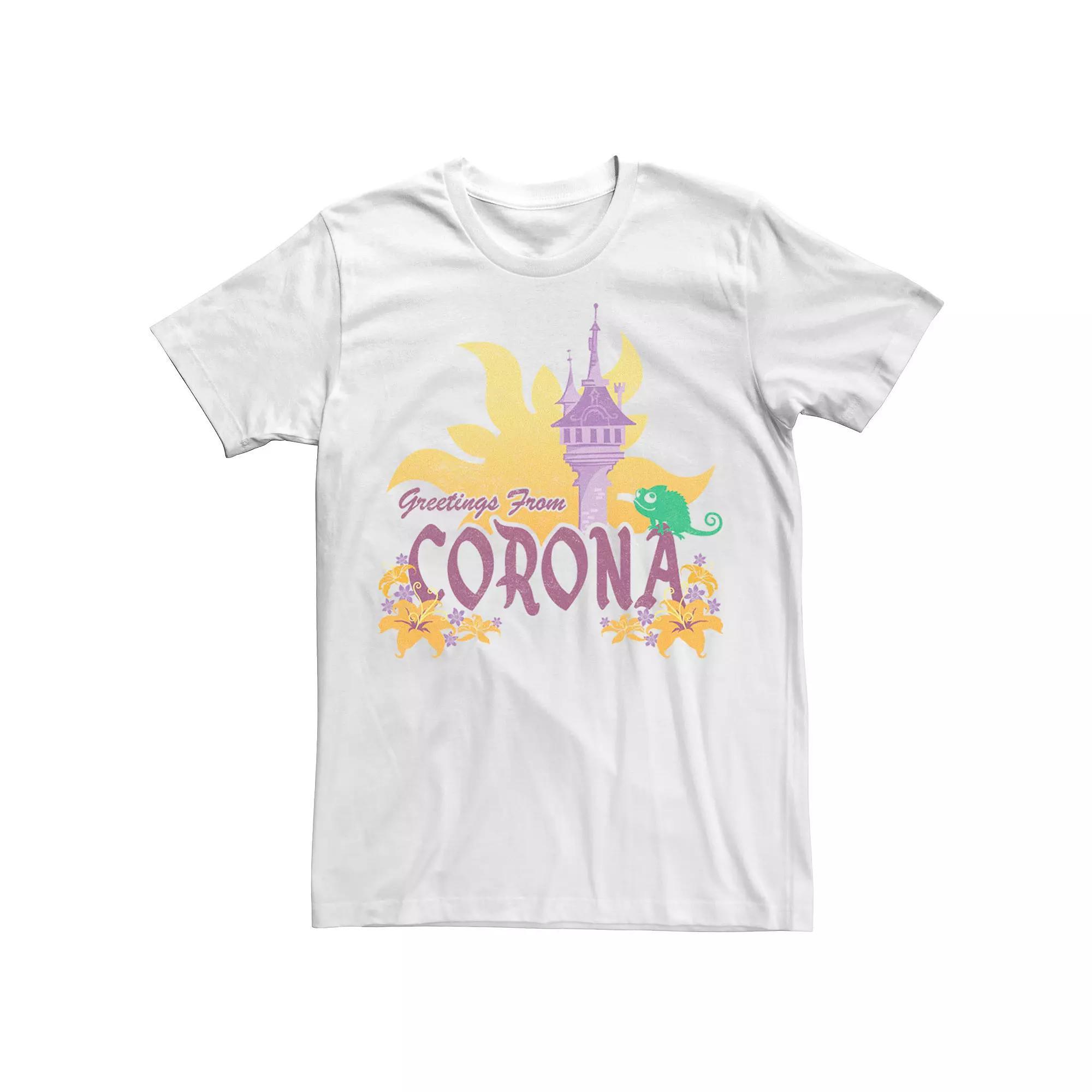 Disney's Tangled Men's Greetings From Corona Tee, Size: Large, White Product Image