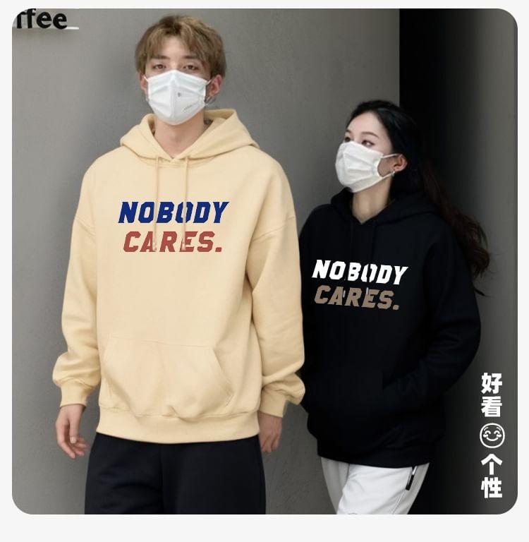 Cartoon Print Pocket Detail Oversized Hoodie Product Image