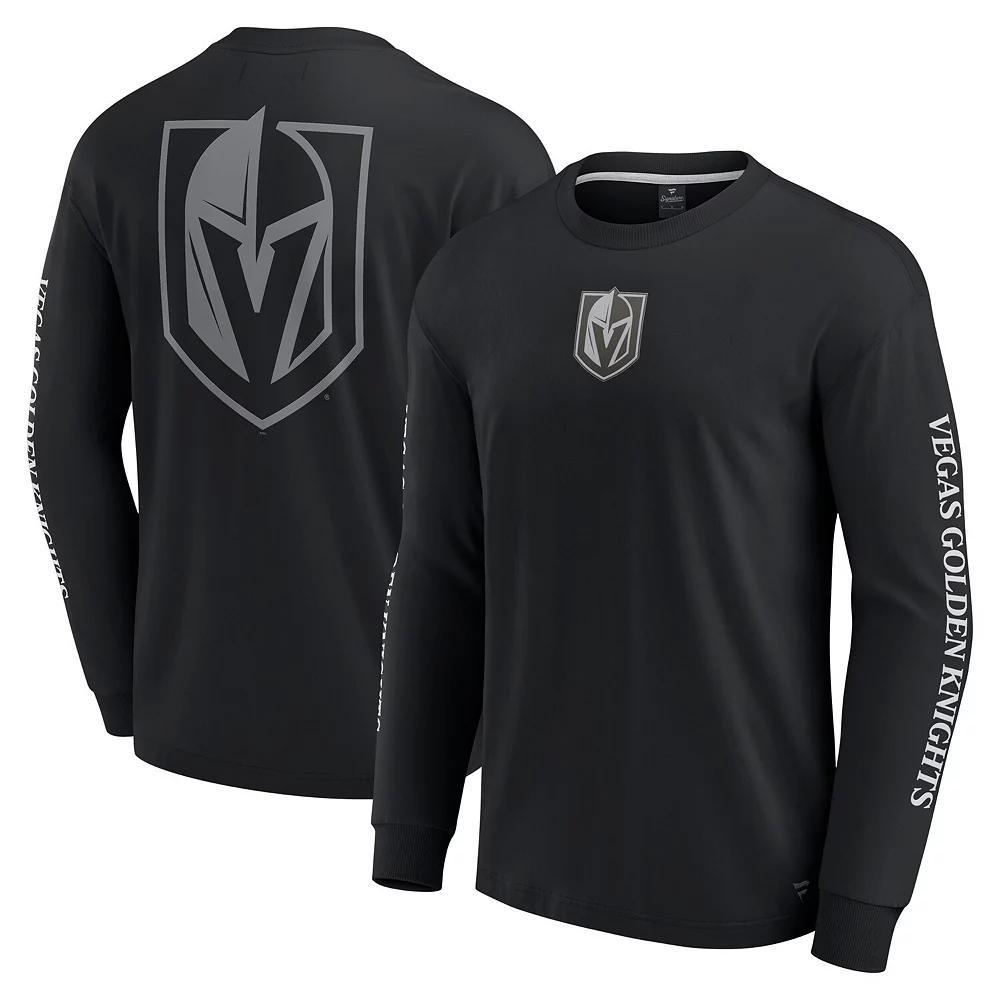 Mens Fanatics Black Vegas Golden Knights Elements Strive Long Sleeve T-Shirt Product Image