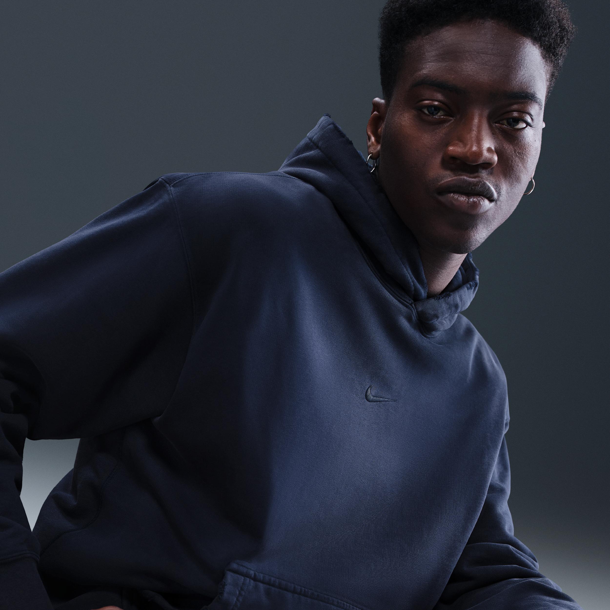 Nike Men's Solo Swoosh French Terry Pullover Hoodie Product Image