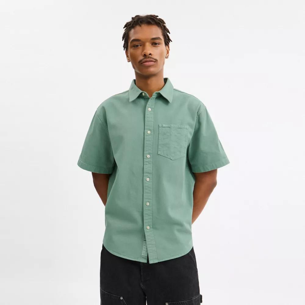 Short Sleeve Relaxed Denim Shirt Product Image