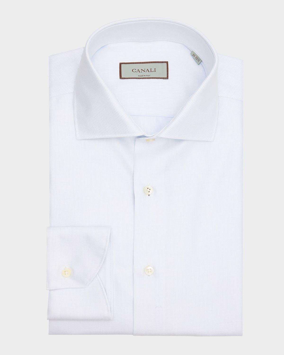 Mens Cotton Micro-Structure Dress Shirt Product Image