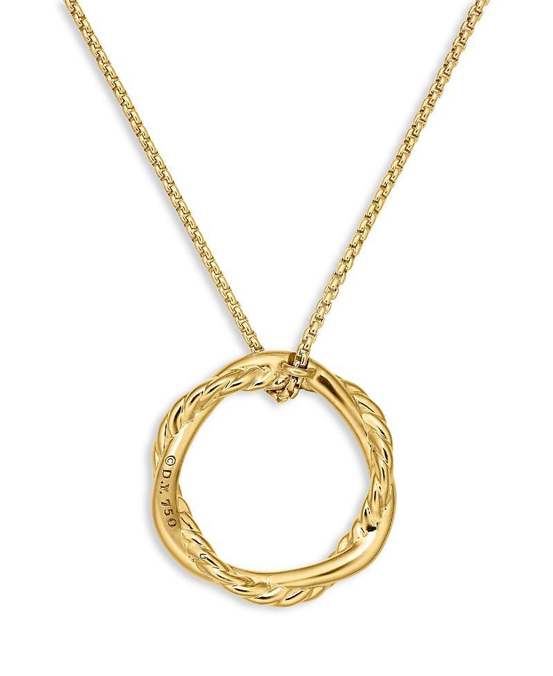 David Yurman 18K Yellow Gold Petite Infinity Pendant Necklace with Diamonds, 17 Product Image