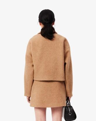 Cropped Oversized Pure Wool Jacket Product Image