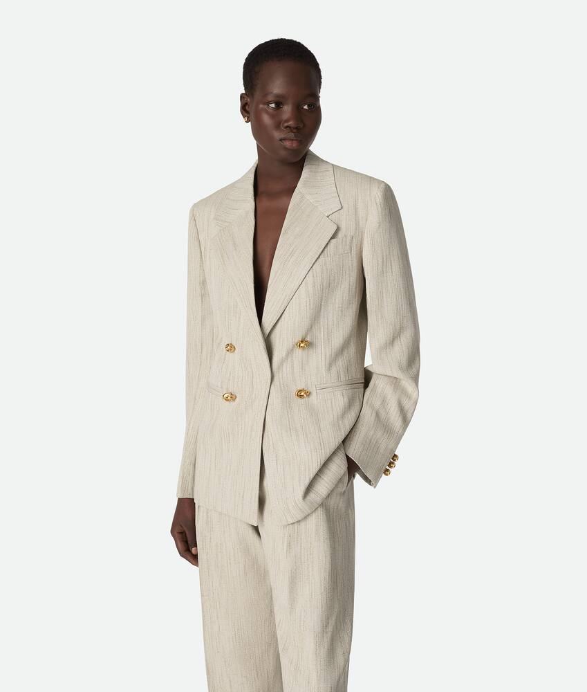 Women's Viscose Silk Jacket in Grey putty Product Image