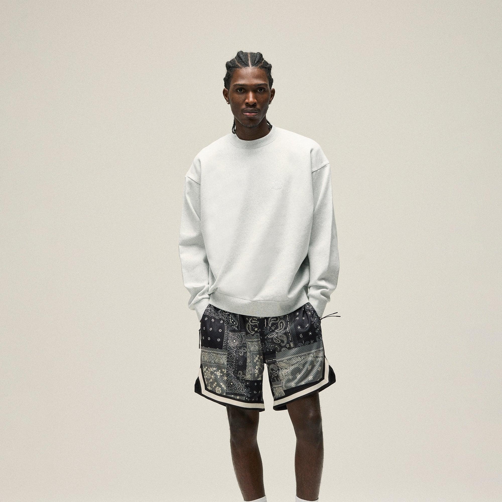 Kith Compact Knit Nelson Crewneck - Light Heather Grey Male Product Image