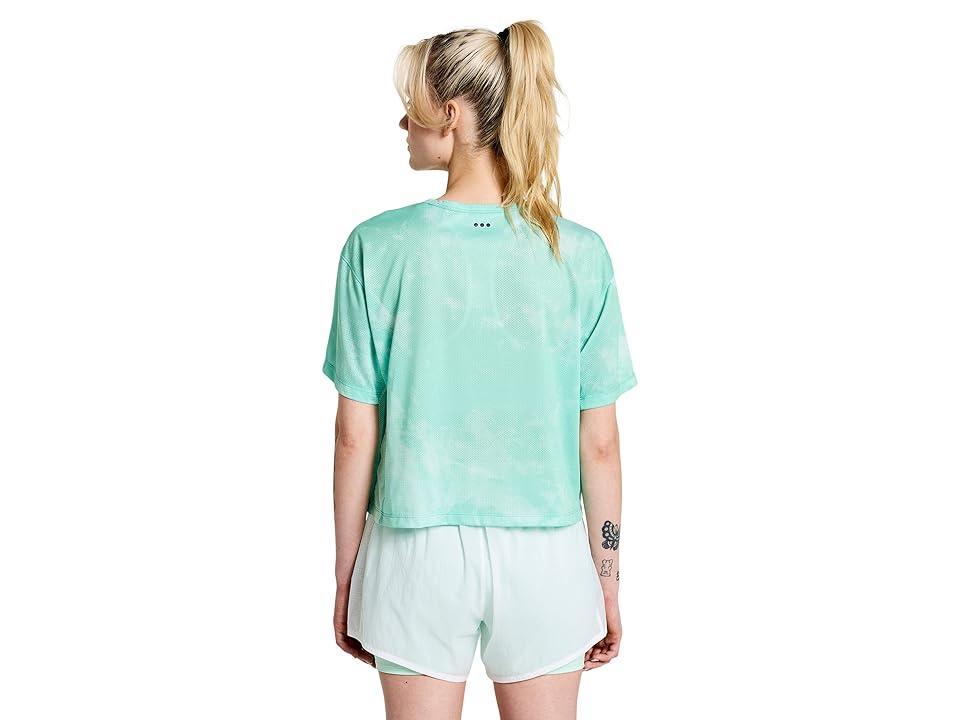 Saucony Elevate Short Sleeve (Atmos Tie-Dye Print) Women's Clothing Product Image