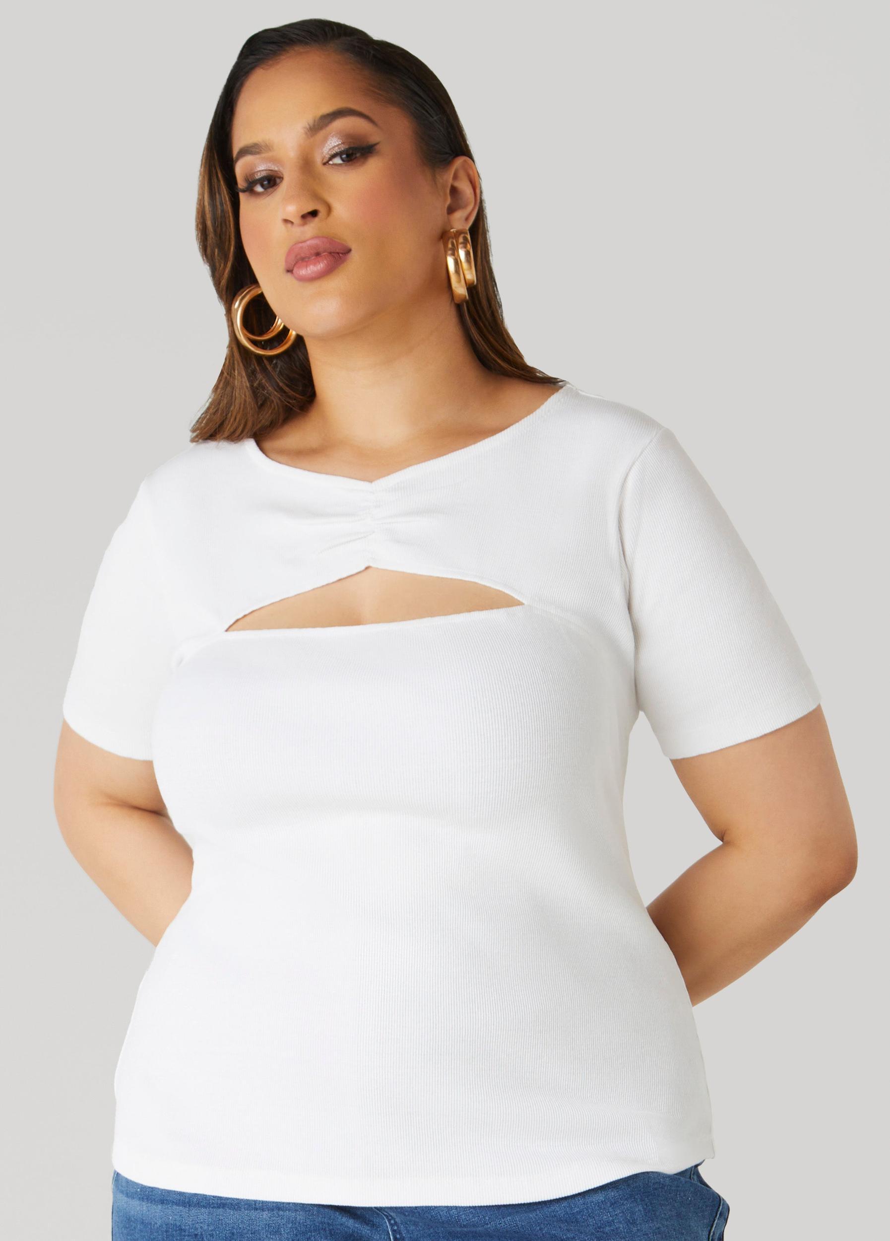 Cutout Ribbed Tee Product Image