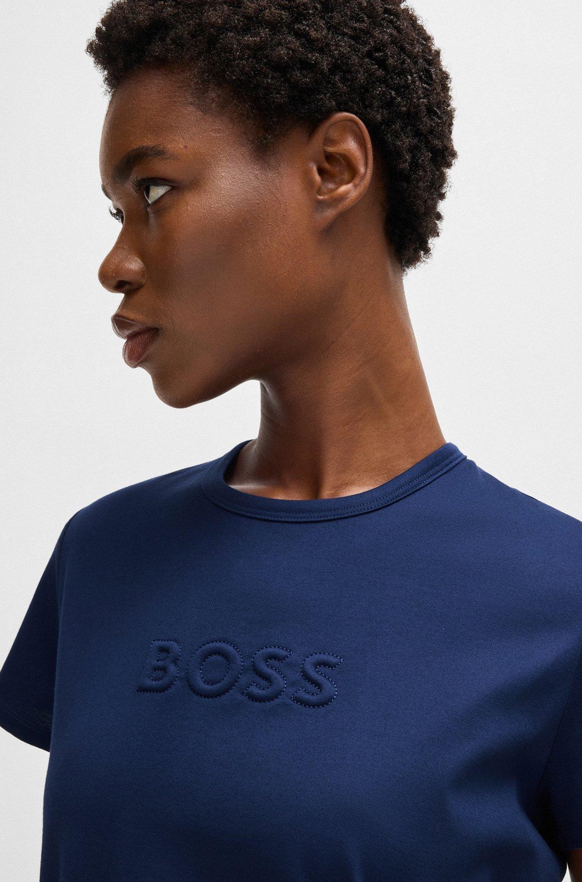 Mercerized-cotton T-shirt with logo detail Product Image