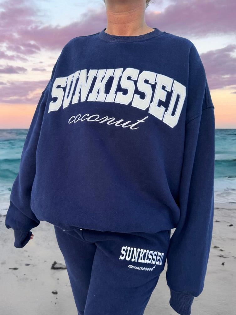 Navy Blue Yacht Club Jogger Sweatpants Product Image