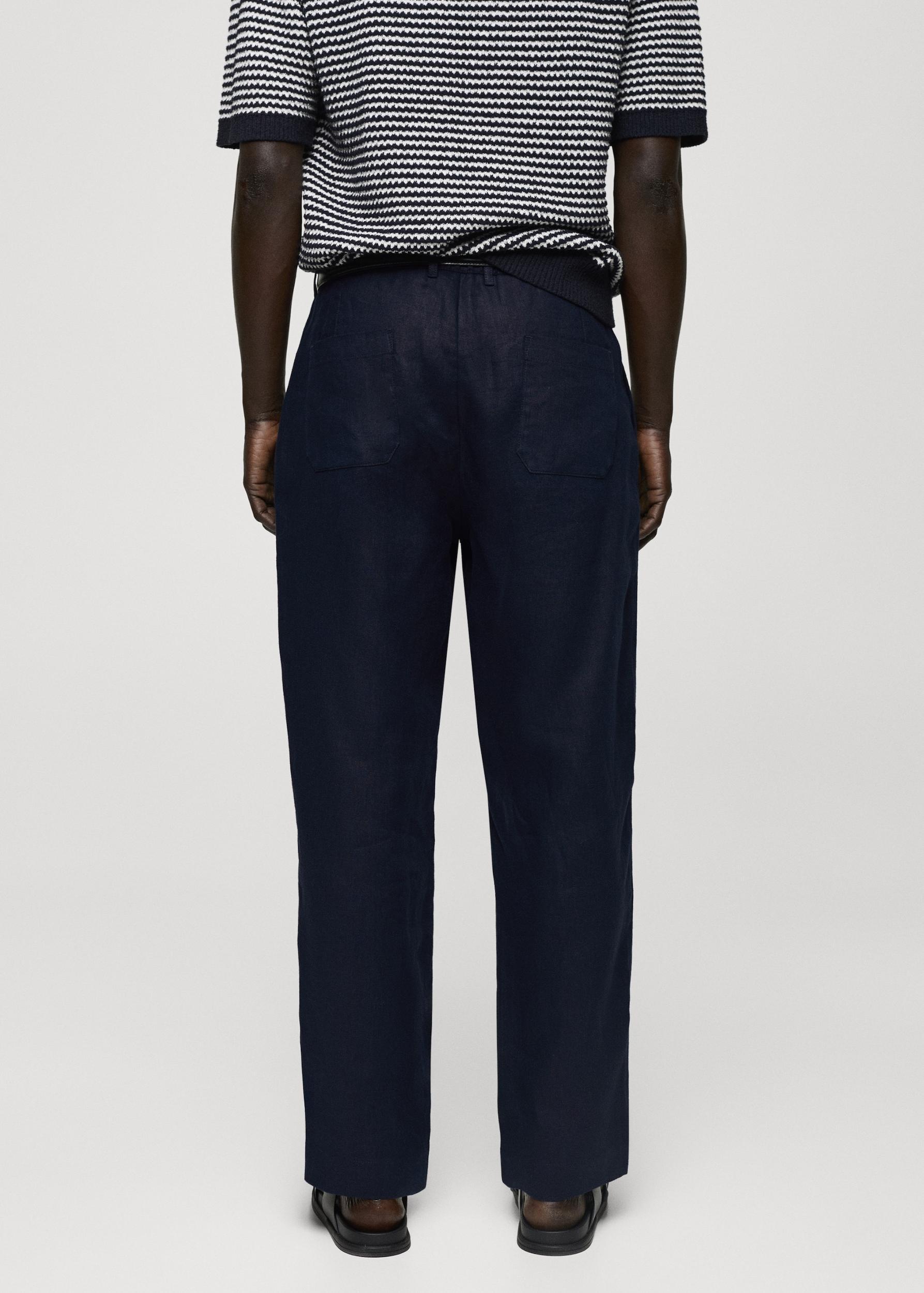 Relaxed-fit 100% linen pants - Men | MANGO USA Product Image