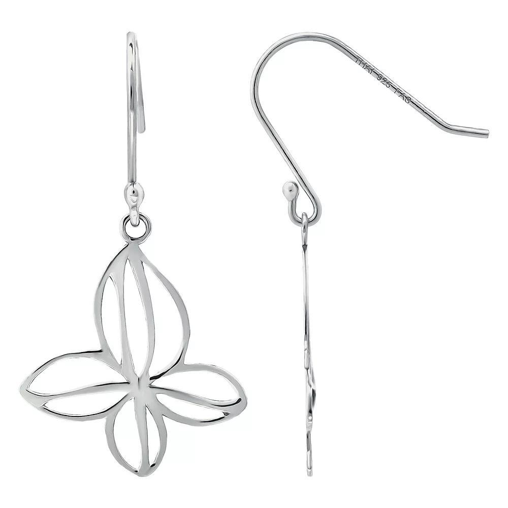 Aleure Precioso Freeform Drop Fishhook Earrings, Women's, Silver Tone Product Image