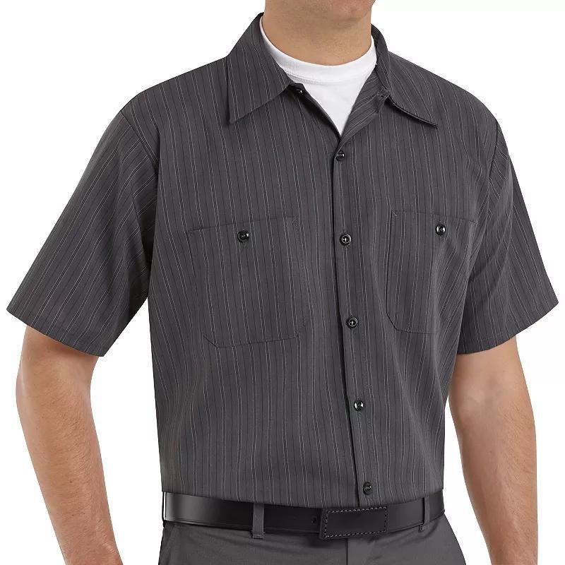 Red Kap Men's Short Sleeve Striped Work Shirt Product Image