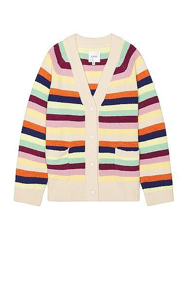 Found Multi Stripe Cardigan in Cream Product Image