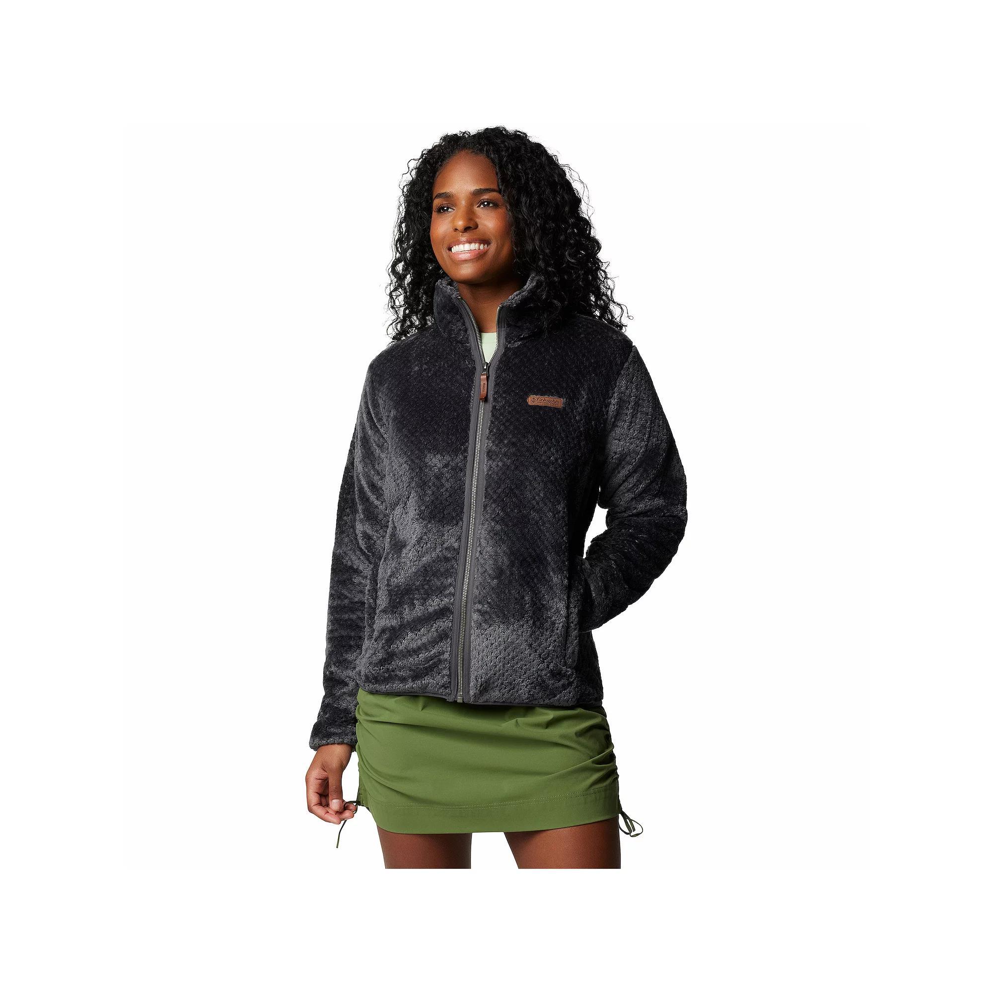 Womens Columbia Fireside Sherpa Fleece Jacket Grey Product Image