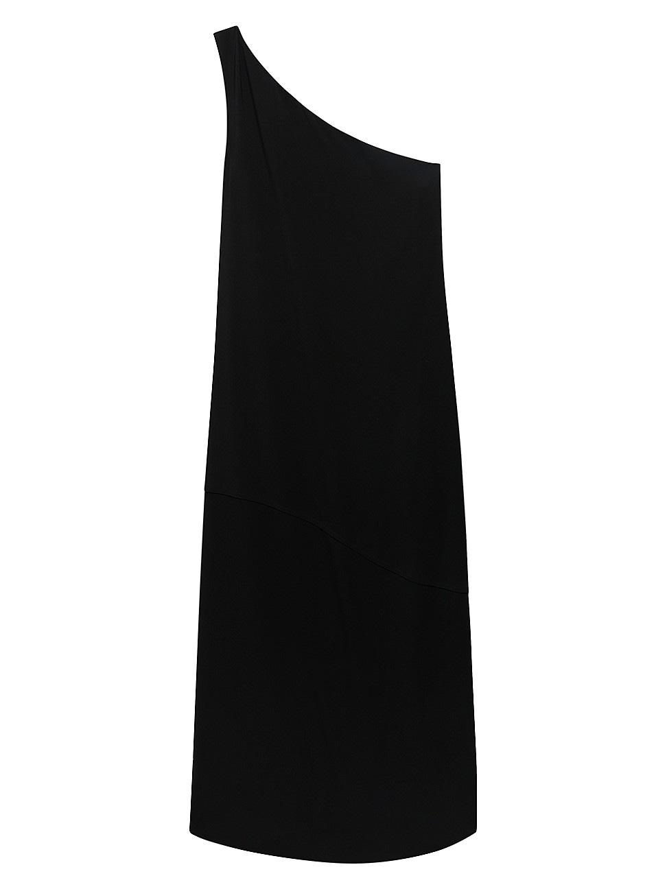 Womens One-Shoulder Bubble Sheath Midi-Dress Product Image
