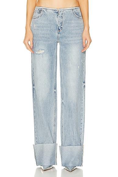 SER.O.YA Hustler Wide Leg in Blue Product Image