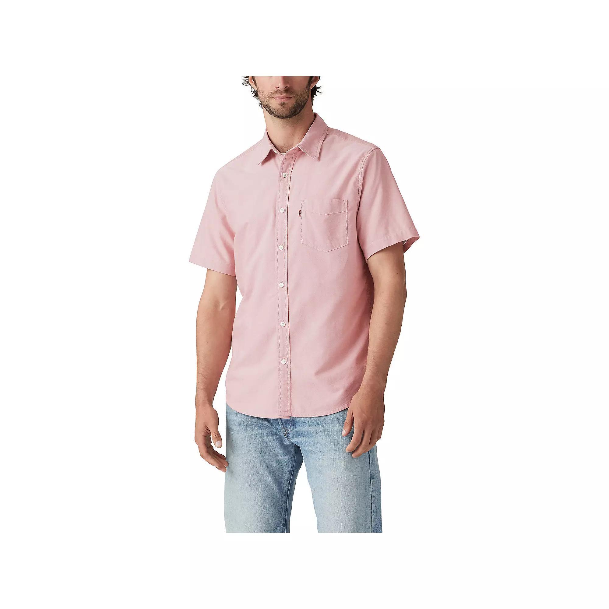Men's Levi's® Classic Fit Button Down Short Sleeve Shirt, Size: Small, Etruscan Red Product Image