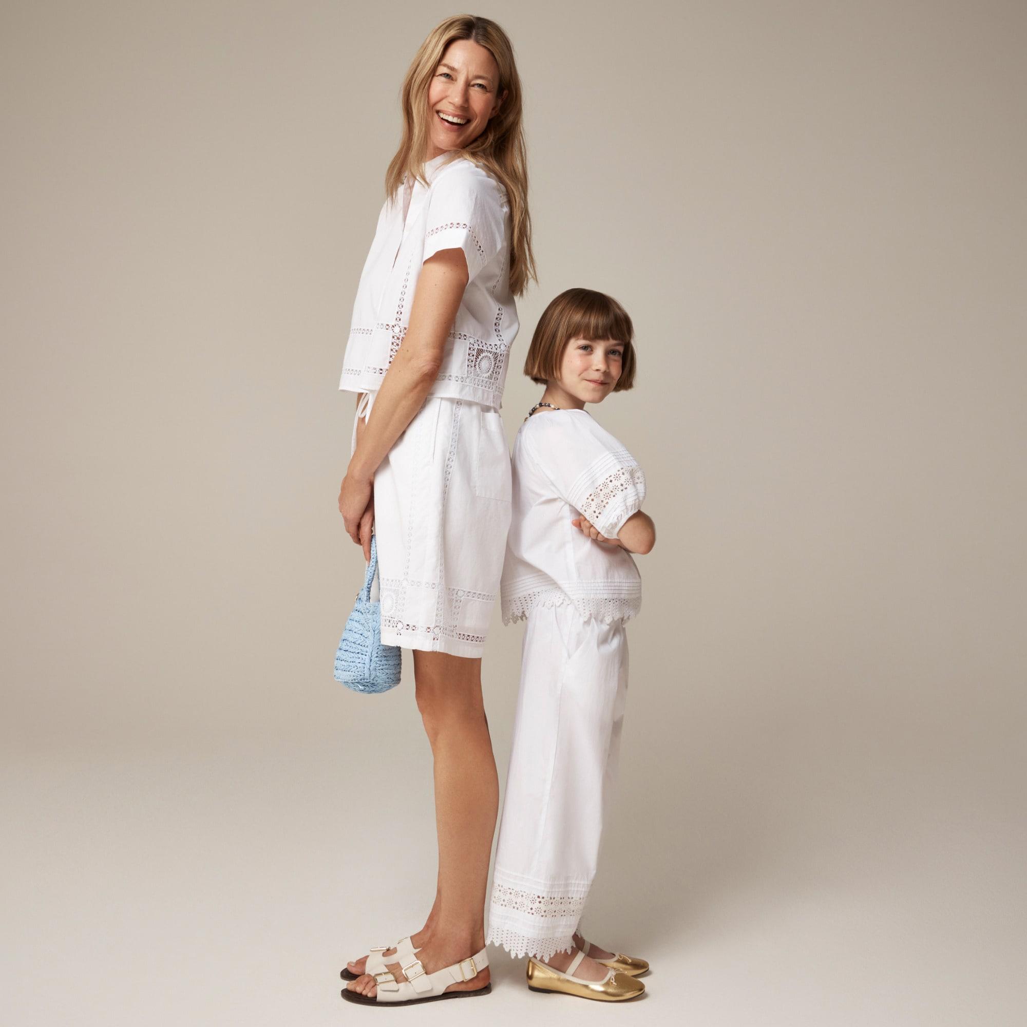 Gamine eyelet-trim shirt Product Image
