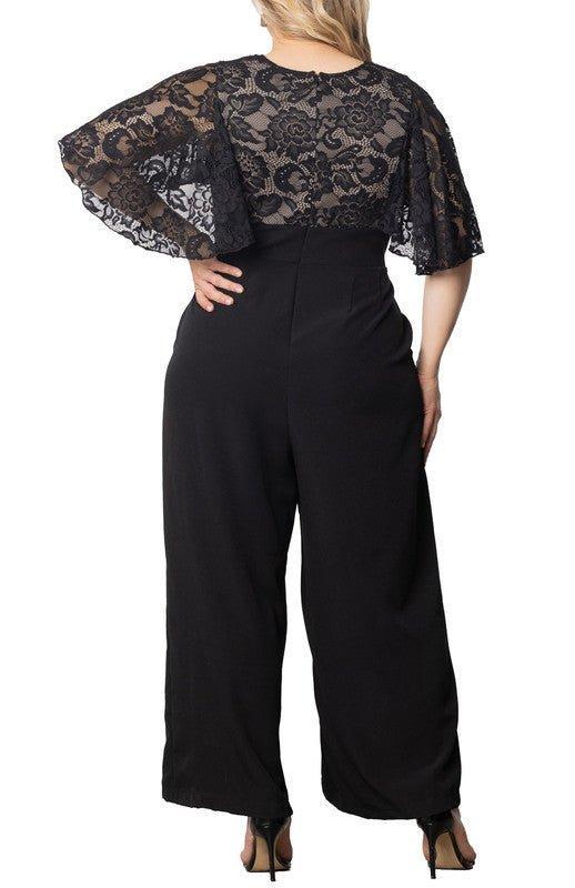 Helena Lace Bodice Wide Leg Jumpsuit - Plus Product Image