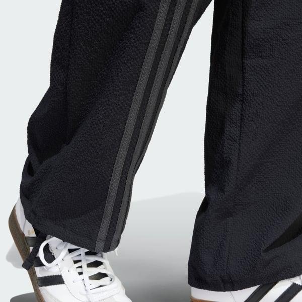 adidas Fashion Seersucker Firebird Track Pants Black S Mens Product Image