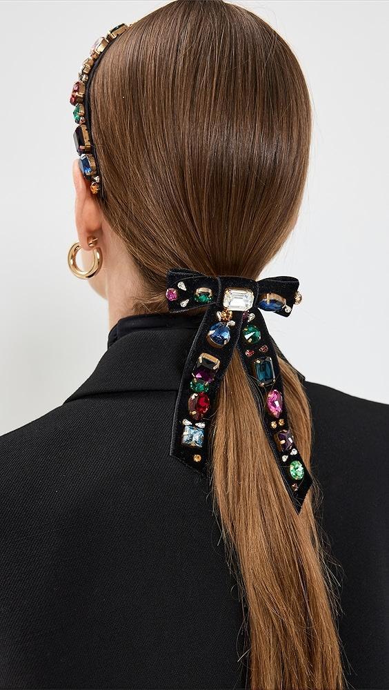 Jennifer Behr Lucia Velvet Bow Barrette | Shopbop Product Image