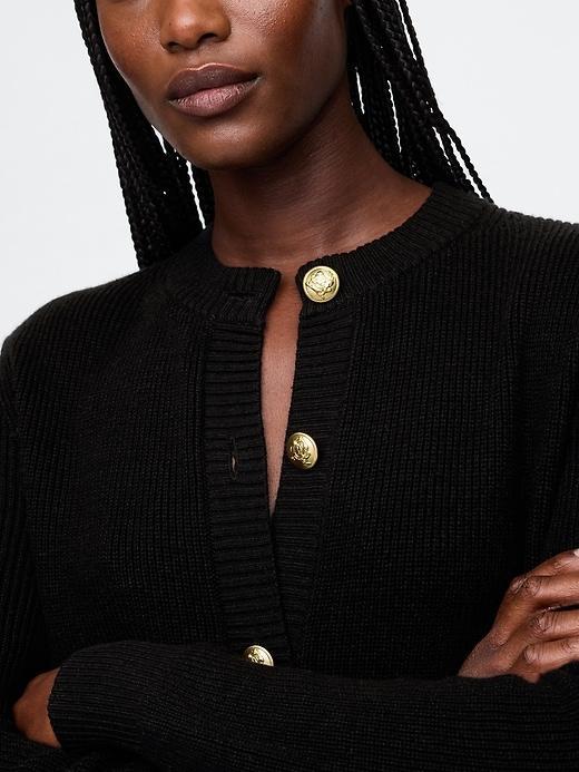 Shaker-Stitch Mini Sweater Dress Product Image