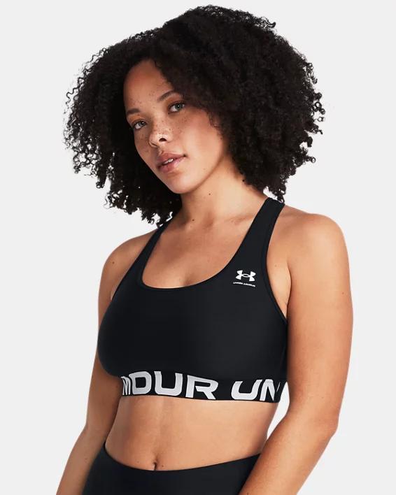 HeatGear Armour Mid Branded Womens Sports Bra Product Image