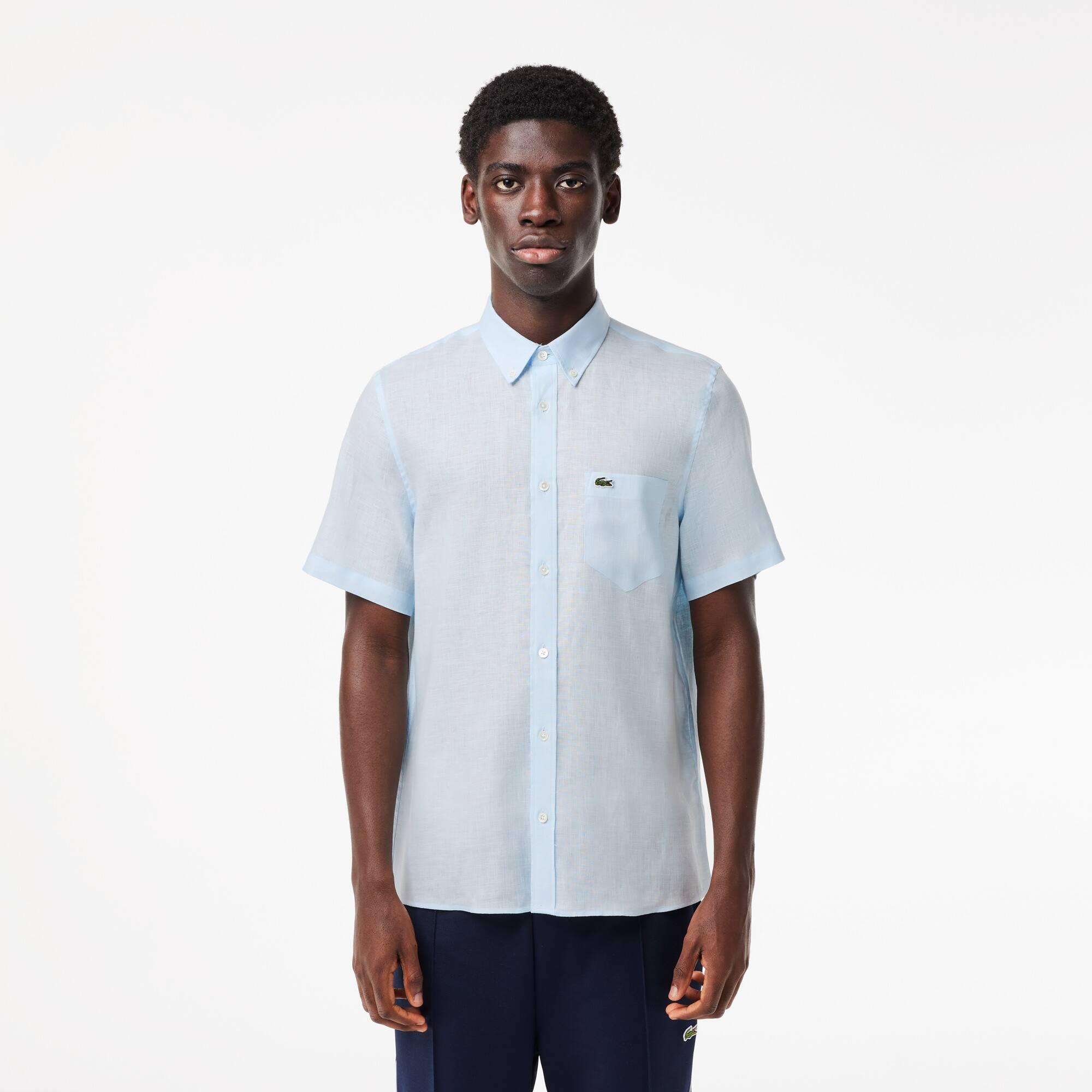 Short Sleeved Linen Shirt Product Image